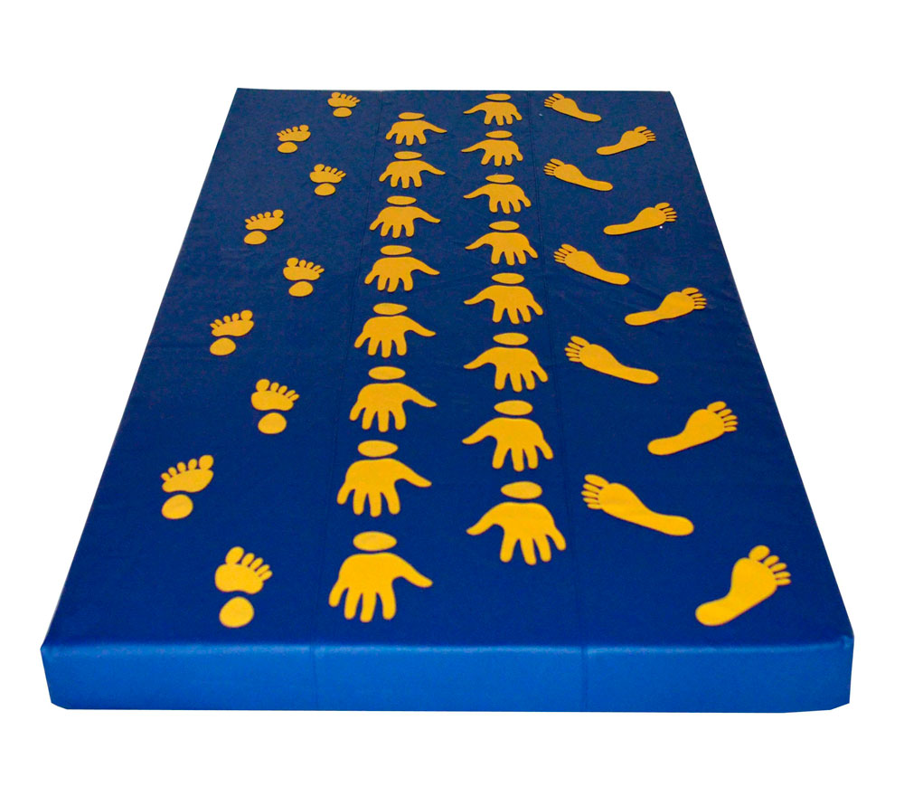 Мат гимнастический со следочками 200х100х10 см АК-73