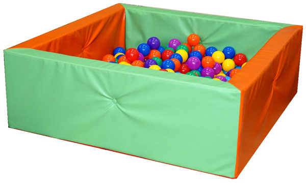 Квадратный разборный сухой бассейн для пластиковых шариков 150х40 см ДУ21