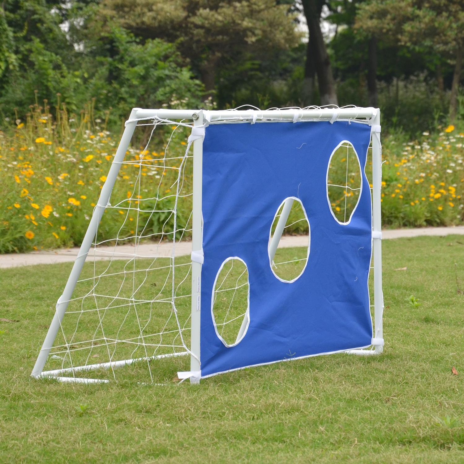 Ворота игровые для футбола 150x110x60cm с тентом для отрабатывания ударов ДР192