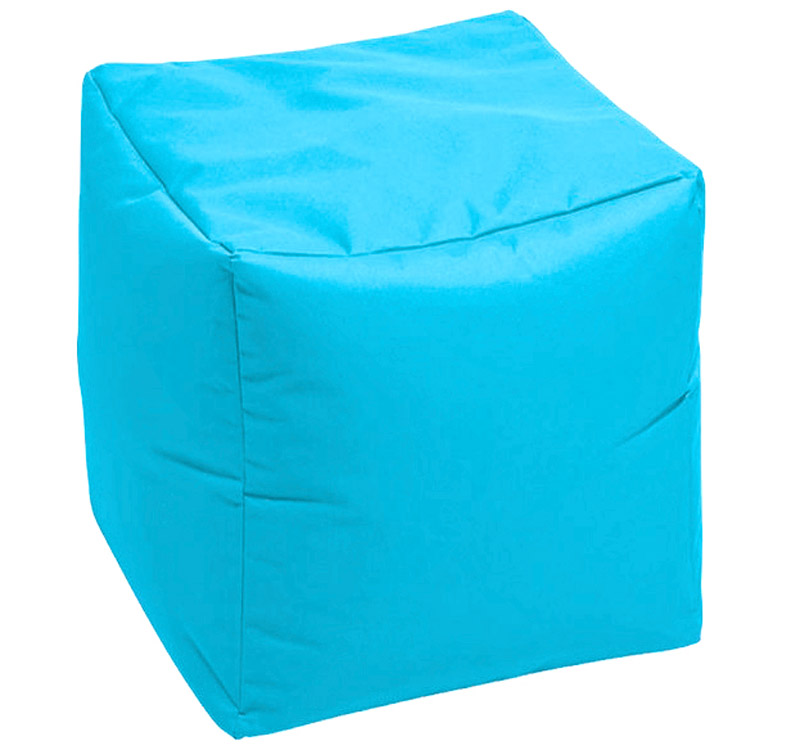Бескаркасный пуфик Кубик 55*55 см, голубой ЛА55