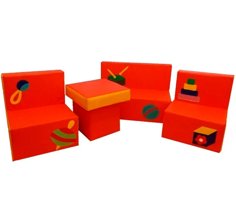 Комплект мягкой игровой мебели Пупс оранжевый ЛА212-1