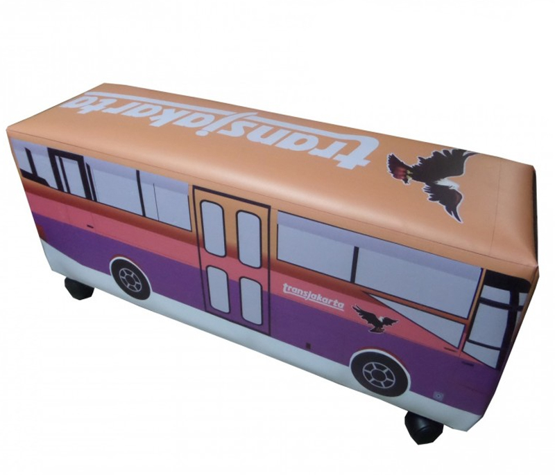 Мягкая каталка "Автобус" на колесиках МЛ153