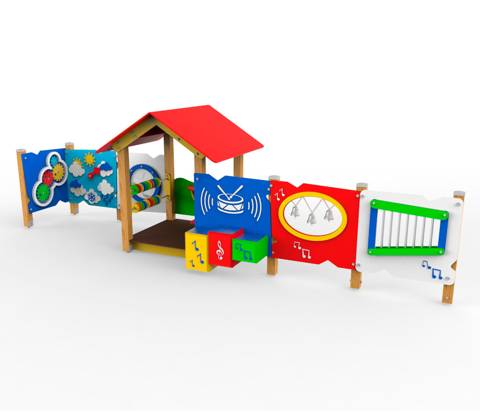Игровой домик со стендами для детской площадки АФ-33