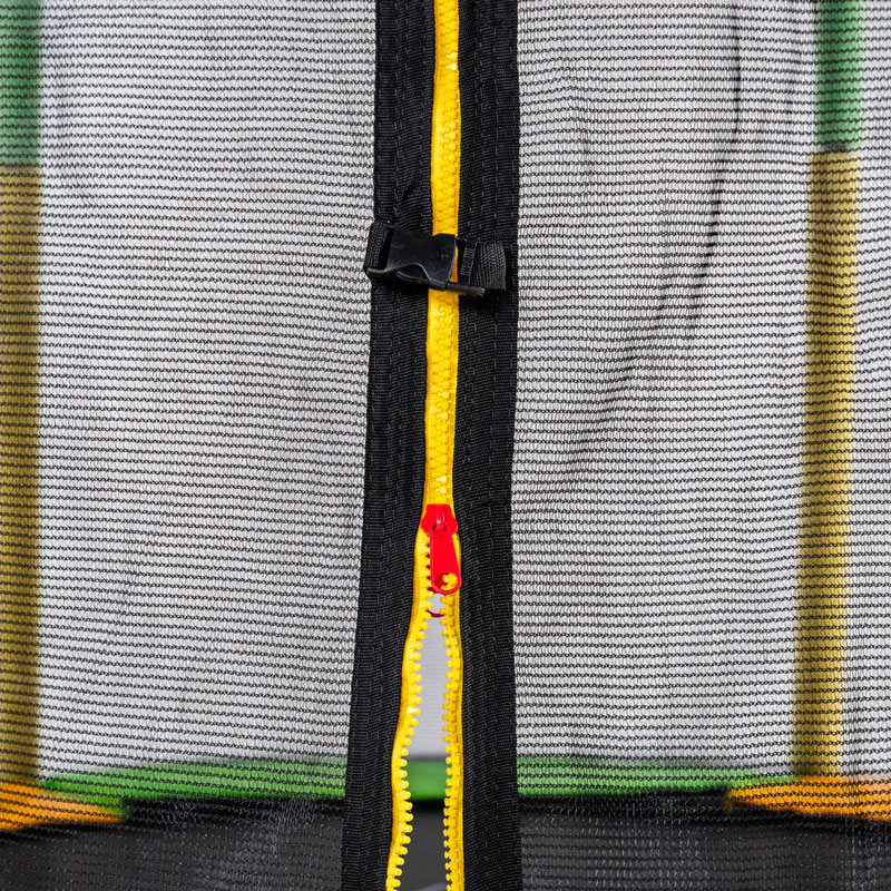 Батут для детей с сеткой JUMP KIDS 55" D=137 см зелено-желтый DR-304