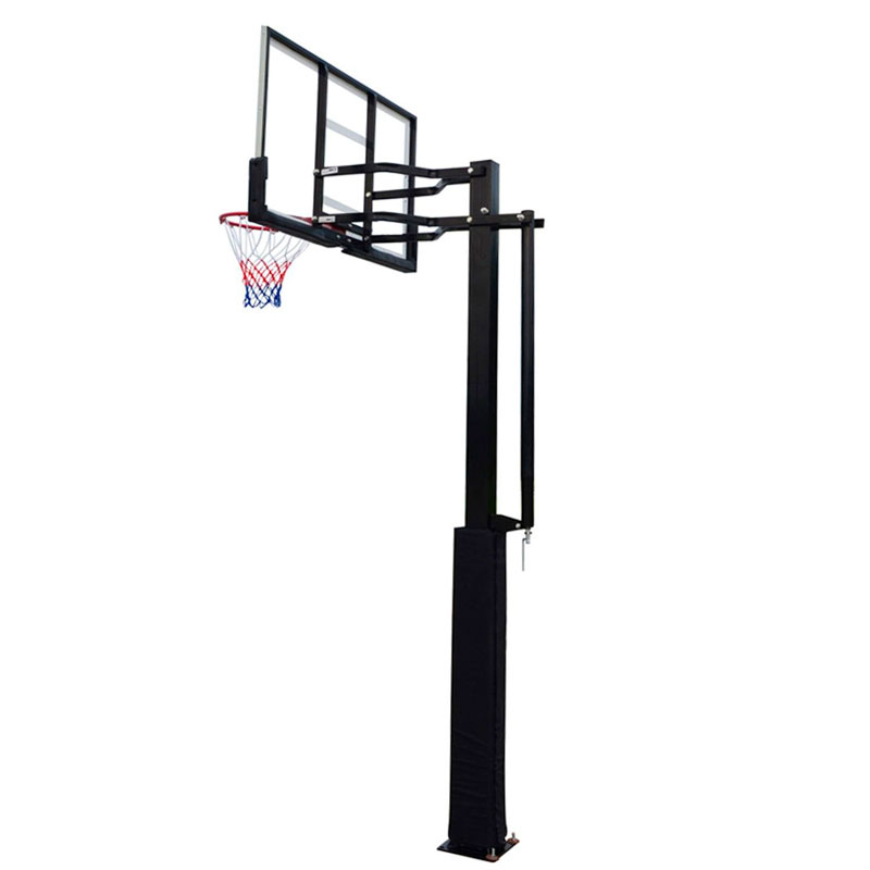 Баскетбольная стойка стационарная, щит из акрила 127*80 см ДР240