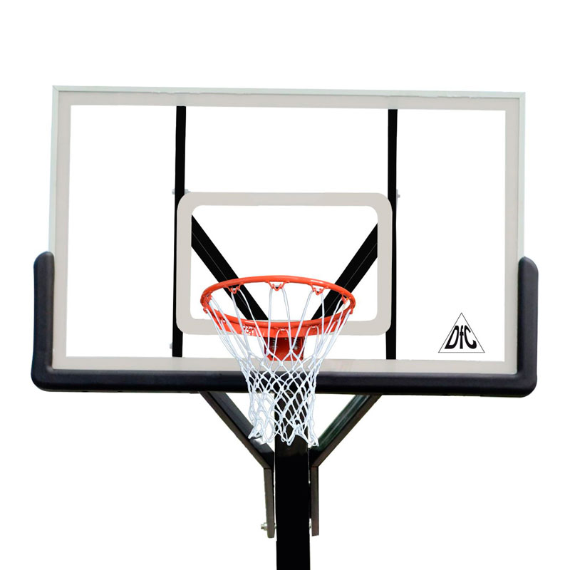 Cтационарная баскетбольная стойка, щит из акрила 152*90 см ДР250