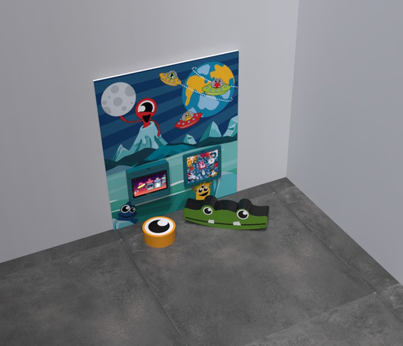 Детская комната с интерактивным оборудованием Monsters S 2 м² IKC11