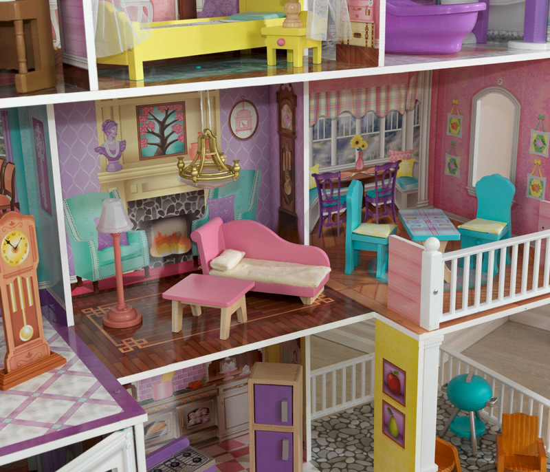 Дом для классических кукол до 32 см "Загородная усадьба" с мебелью PR-115