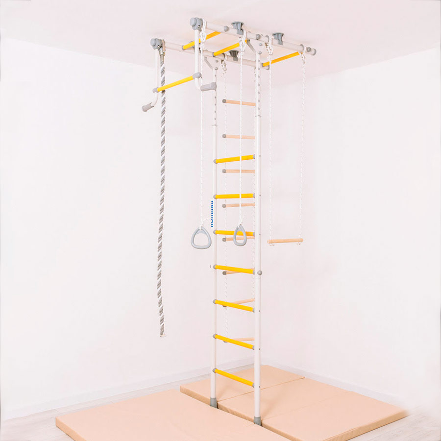 Шведская стенка враспор Romana R1, белый прованс-желтый RA-25