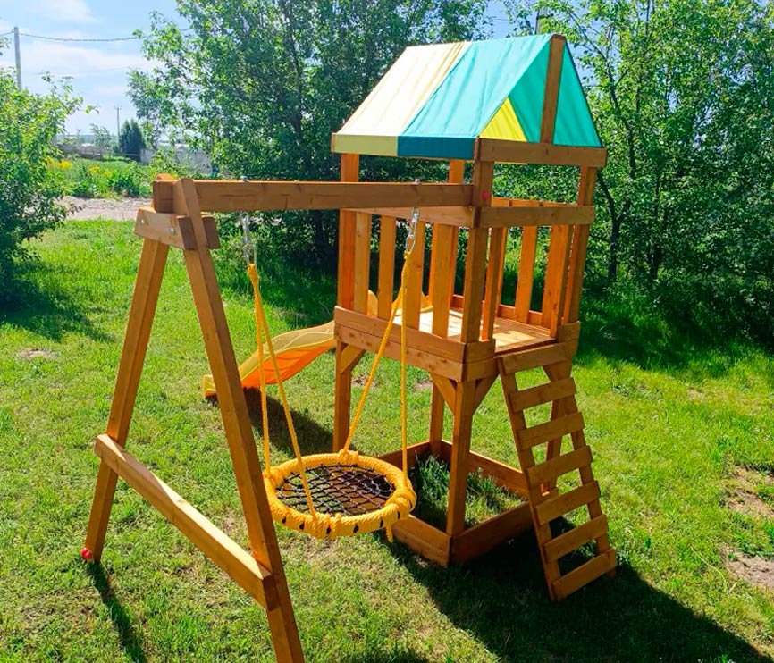 Детская площадка "Старт" с качелями-гнездом d = 60 см ВВ-53