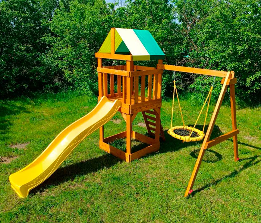 Детская площадка "Старт" с качелями-гнездом d = 60 см ВВ-53