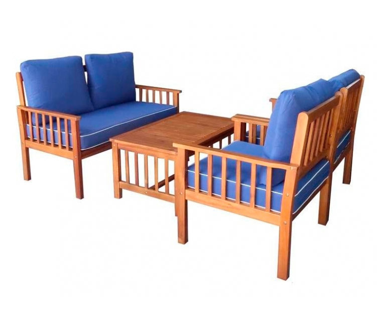 Набор садовой мебели из акации, диван, 2 кресла, стол ОГ-81