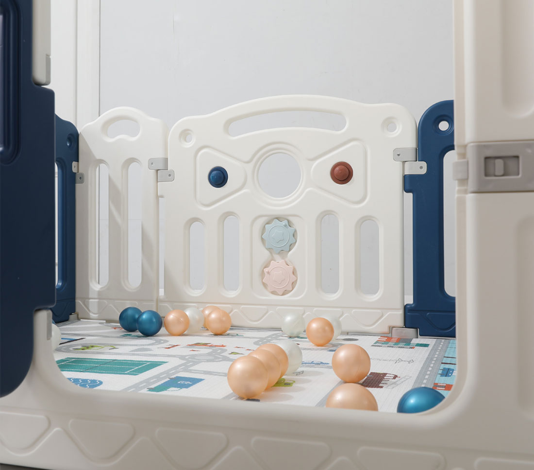 Манеж детский UNIX Kids "Классик", размер 160x180 см, цвет синий UN-19