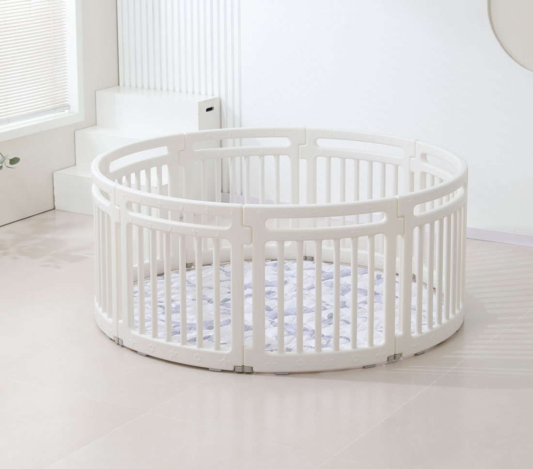 Манеж детский "Классический" круглый, диаметр 150 см, цвет белый UN-26