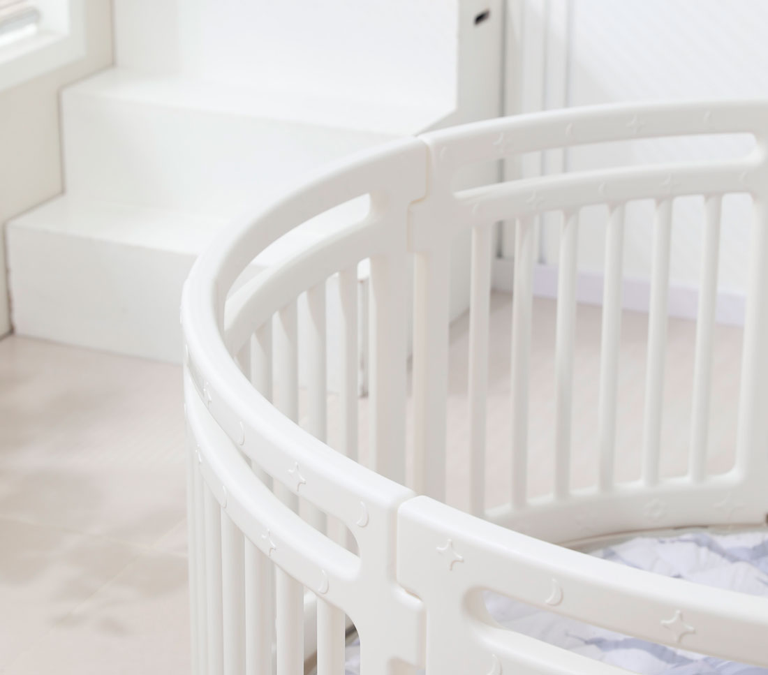 Манеж детский "Классический" круглый, диаметр 150 см, цвет белый UN-26