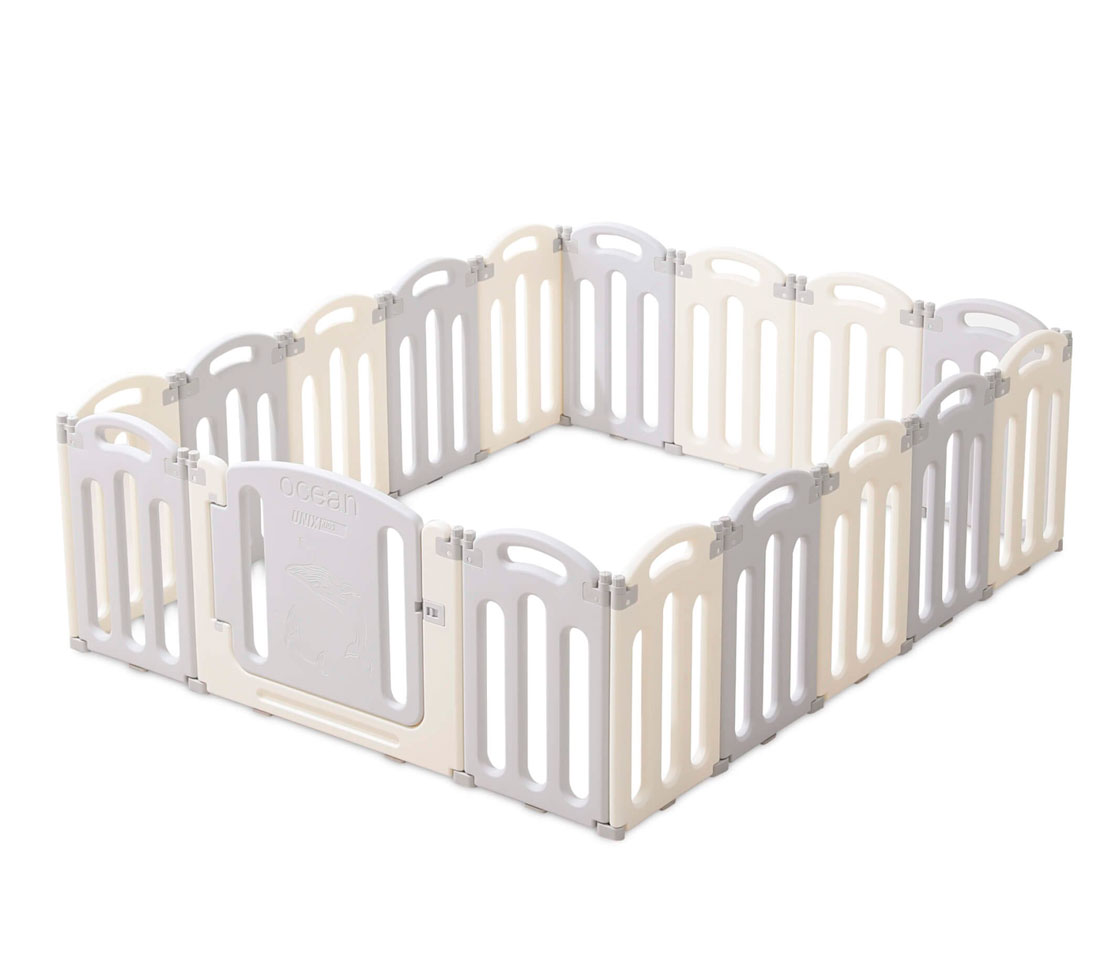 Манеж детский UNIX Kids "Океан", размер 188 x 151 см, цвет серый UN-28