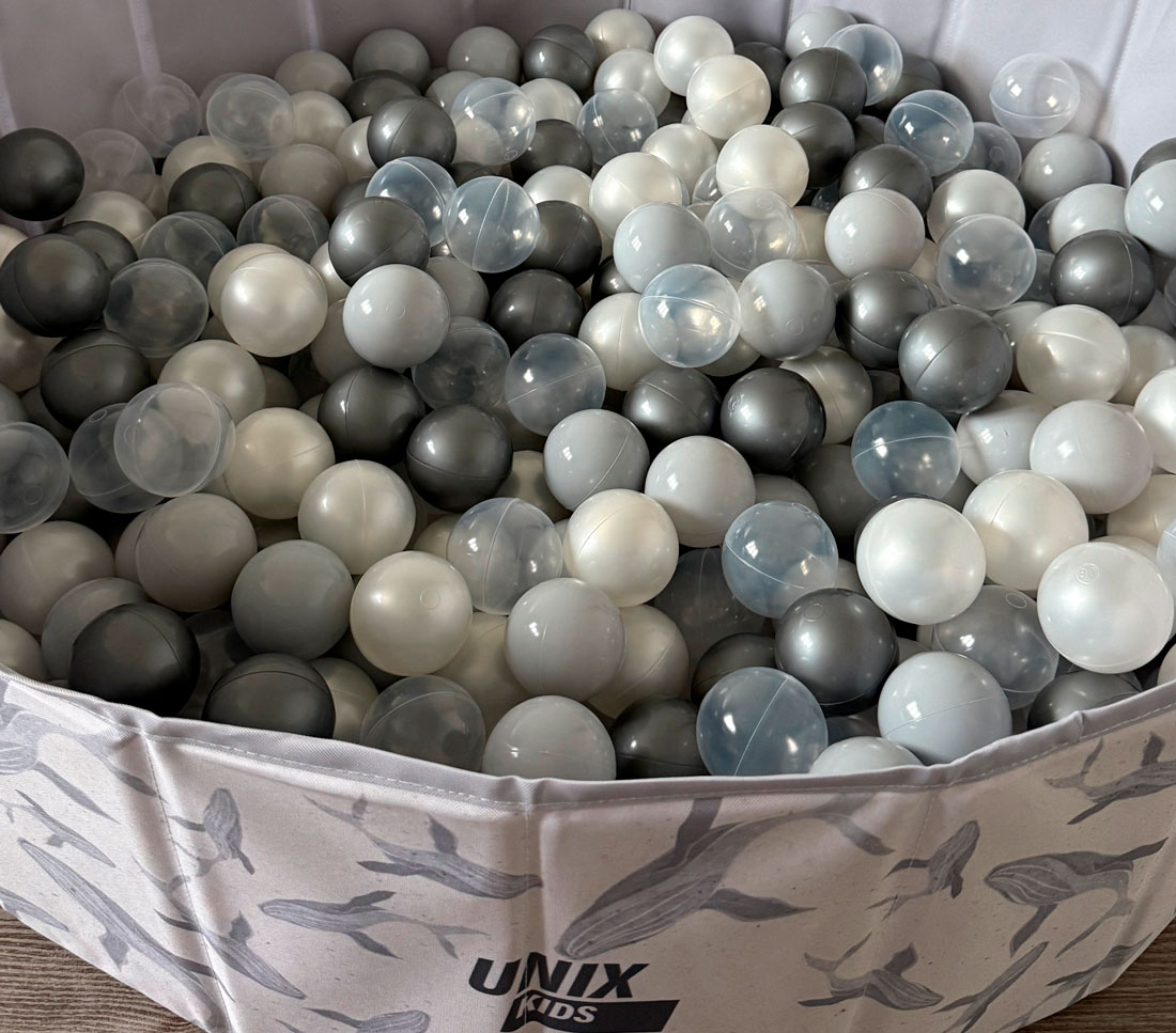 Комплекс домик игровой UNIX Kids "Океан" и сухой бассейн "Океан" (100 см) с шариками UN-33