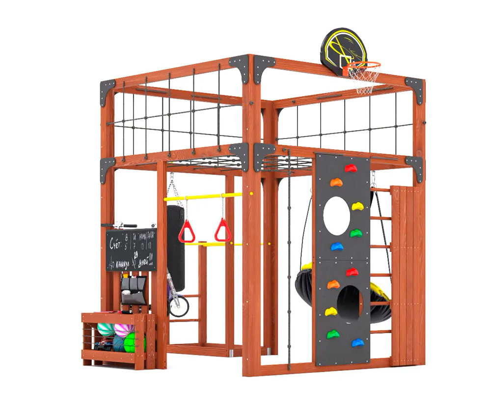 Игровой комплекс для подростков Савушка КУБ-1 (цвет махагон) СВ-63