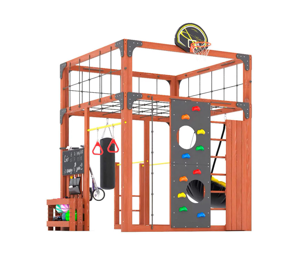 Игровой комплекс для подростков Савушка КУБ-1 (цвет махагон) СВ-63