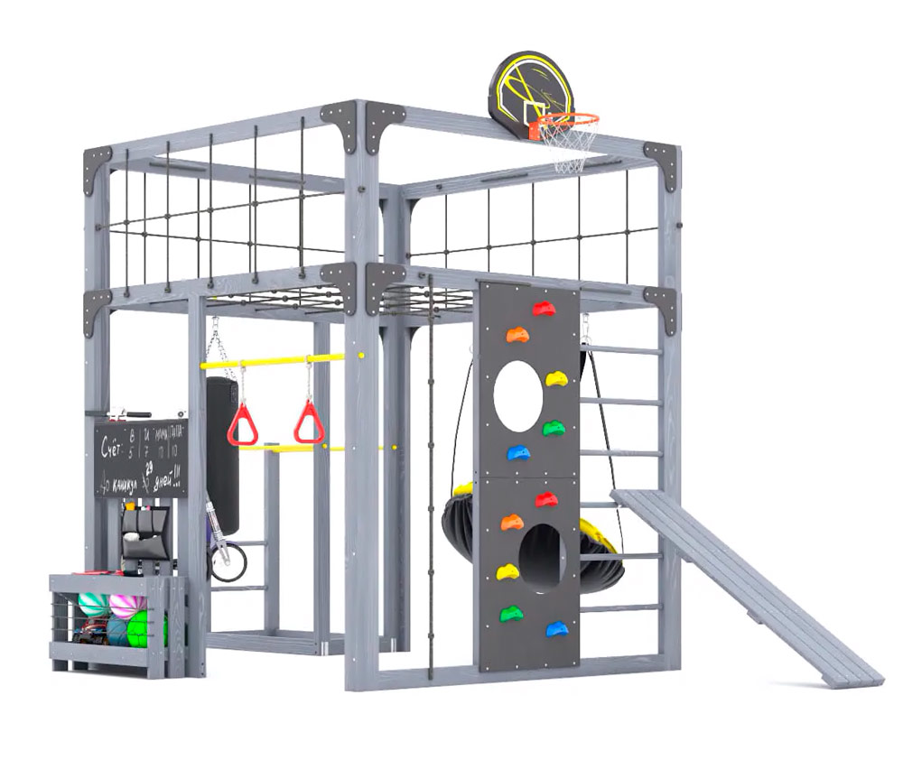 Спортивно-игровой комплекс для подростков Савушка КУБ-1 (цвет серый) СВ-64