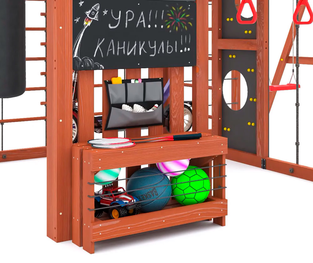 Спортивно-игровой комплекс для подростков Савушка КУБ-6 (цвет махагон) СВ-66