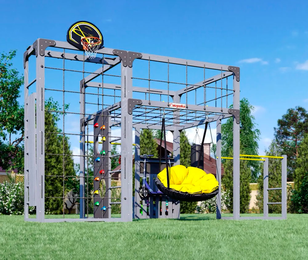 Спортивно-игровой комплекс для подростков Савушка КУБ-2 (цвет серый) СВ-67