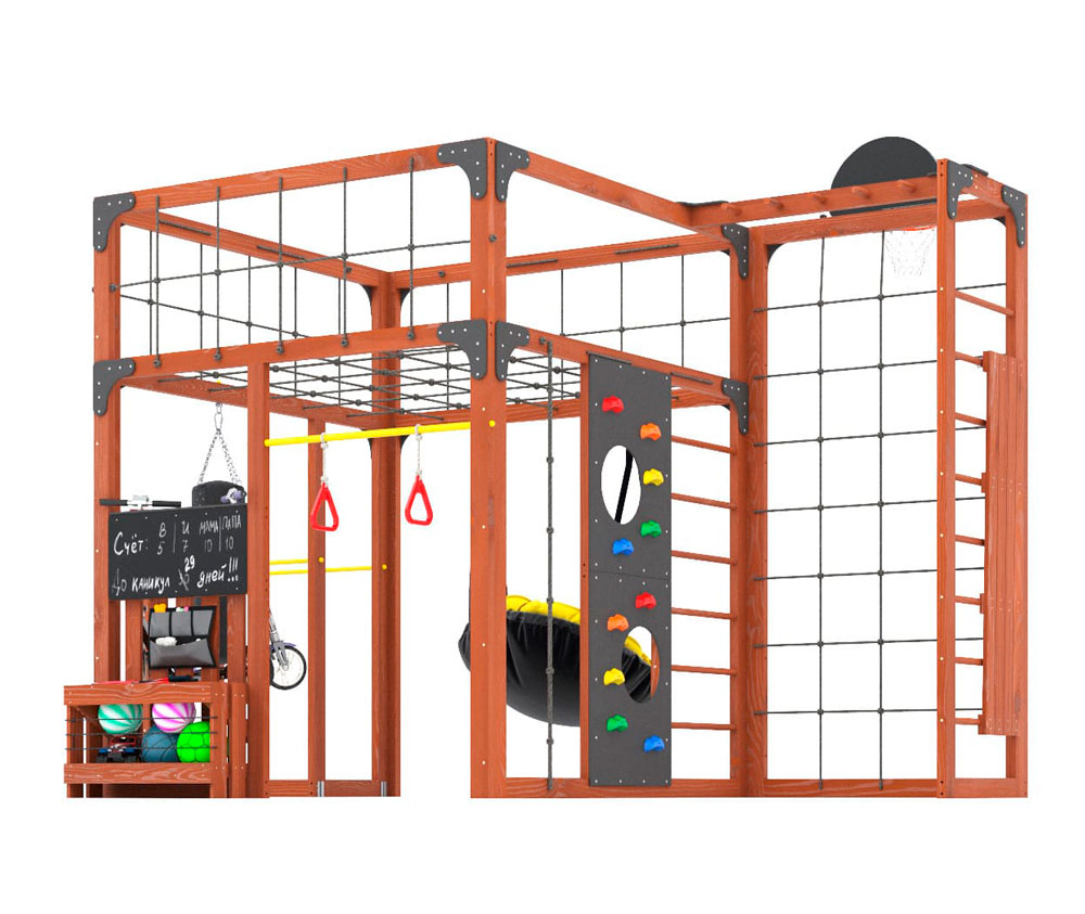 Спортивно-игровой комплекс для подростков Савушка КУБ-2 (цвет махагон) СВ-70