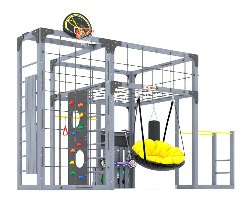 Спортивно-игровой комплекс для подростков Савушка КУБ-2 (цвет серый) СВ-67