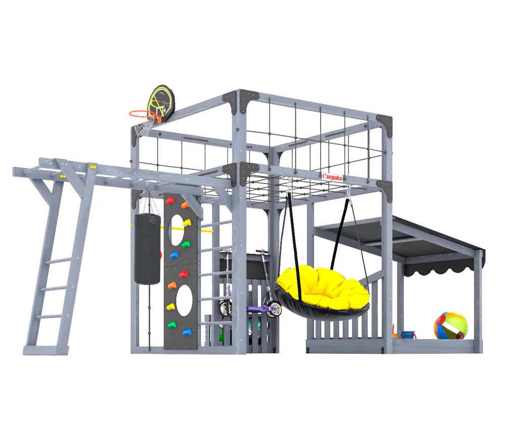 Спортивно-игровой комплекс для подростков Савушка КУБ-4 (цвет серый) СВ-69