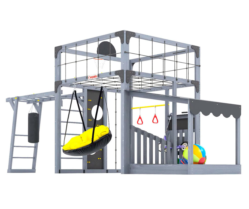 Спортивно-игровой комплекс для подростков Савушка КУБ-4 (цвет серый) СВ-69