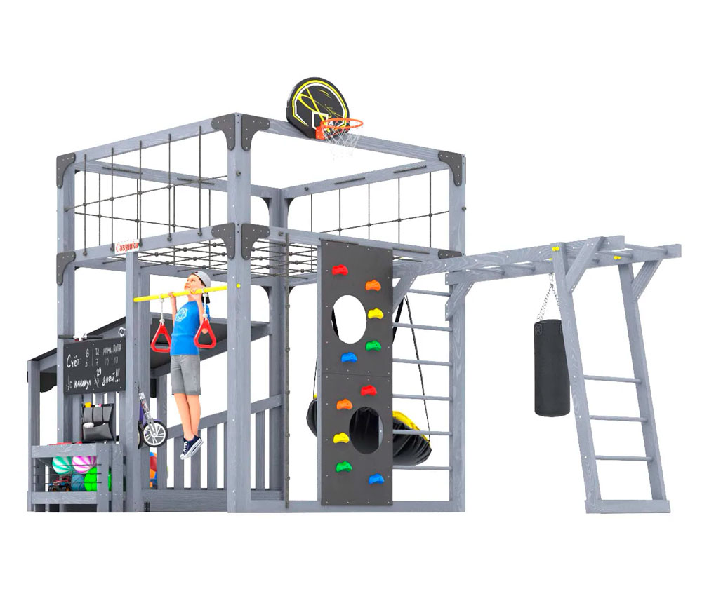Спортивно-игровой комплекс для подростков Савушка КУБ-4 (цвет серый) СВ-69