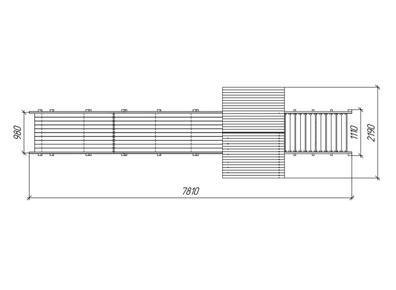 Зимняя горка деревянная Cавушка Зима 5, скат h = 1,5 м В-46