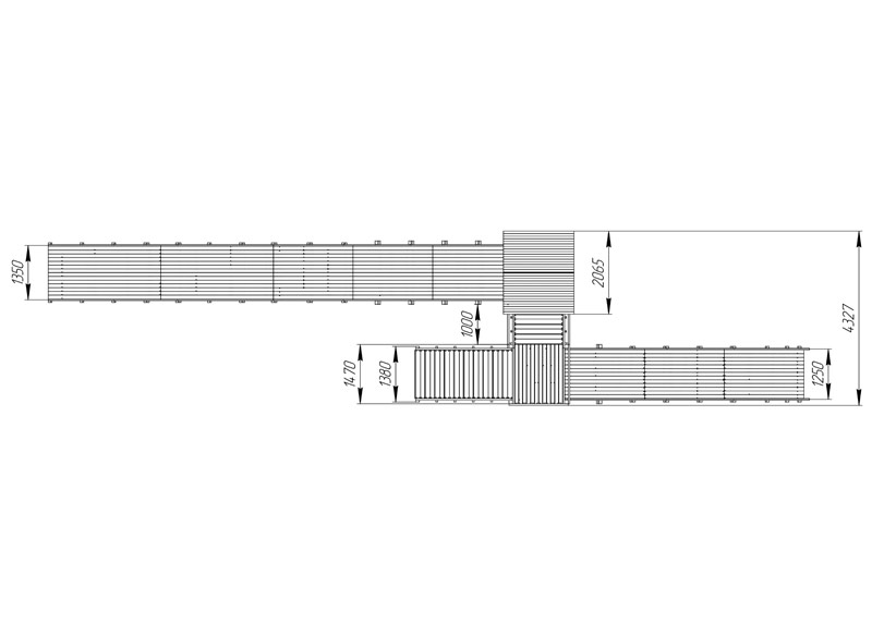 Зимняя горка деревянная Cавушка Зима Wood 9/3, скат h1 = 1,9 м, h2 = 2,7 м СВ-53