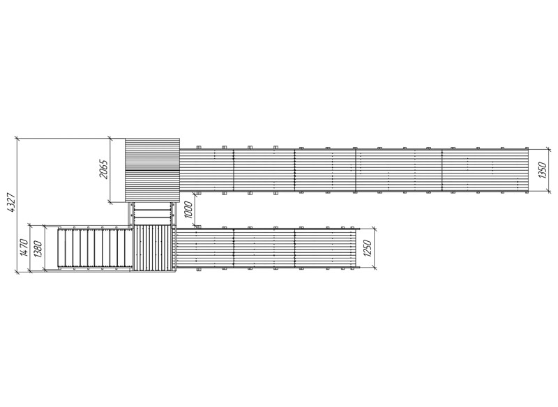 Зимняя горка деревянная Савушка Зима 9/2, скат h1 = 1,9 м, h2 = 2,7 м (серый индиго) СВ-56