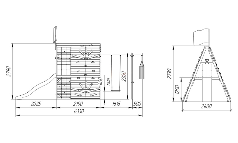 Спортивный домик для подростков Савушка База-2 СВ-60