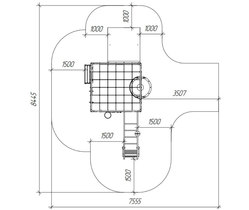 Спортивно-игровой комплекс для подростков Савушка КУБ-4 (цвет серый) СВ-69