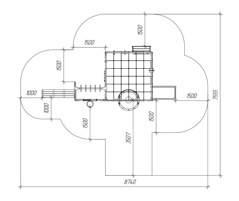 Спортивно-игровой комплекс для подростков Савушка КУБ-2 (цвет серый) СВ-67