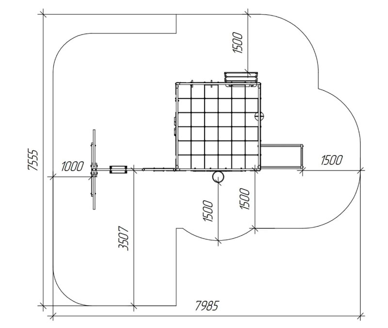Спортивно-игровой комплекс для подростков Савушка КУБ-6 (цвет махагон) СВ-66