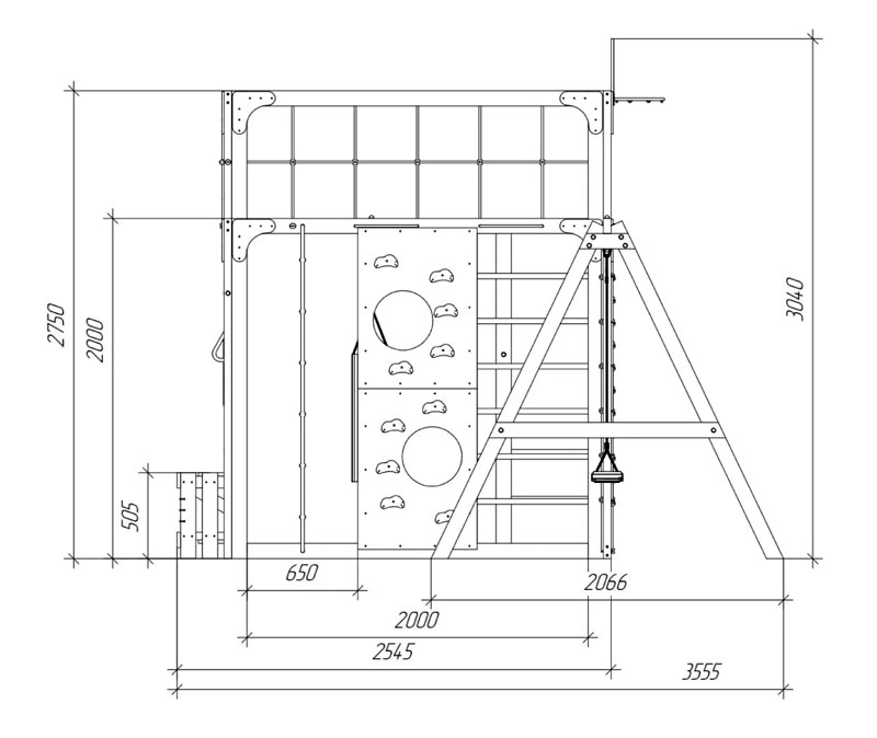 Спортивно-игровой комплекс для подростков Савушка КУБ-6 (цвет махагон) СВ-66