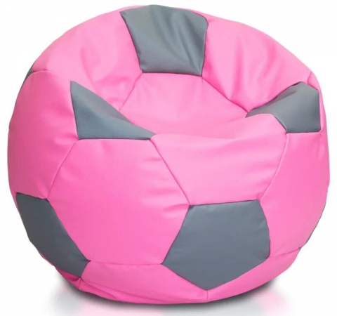 Кресло для детей Мяч D-65, розовый с цветными вставками ЛА61