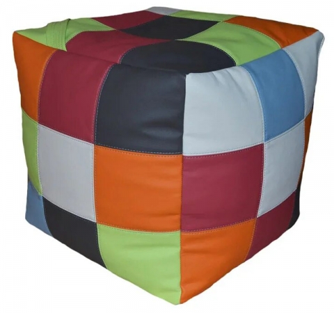 Мягкий детский пуфик Кубик-Рубик 55*55 см, разноцветный ЛА77