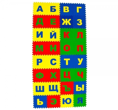 Коврик-пазл детский Русский Алфавит 25*25 см 32 детали ЛА83