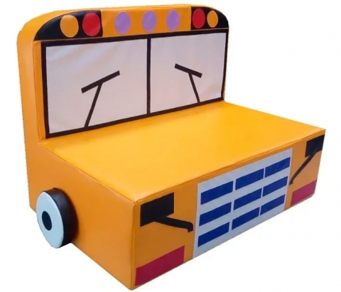 Игровой диван "Автобус" желтый ЛА232