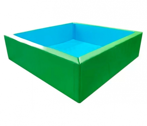 Сухой бассейн квадратный 150*150*40см салатовый/голубой ЛА463