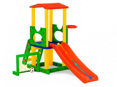 Детский игровой комплекс с горкой и воротами HAPPY BOX АМ32