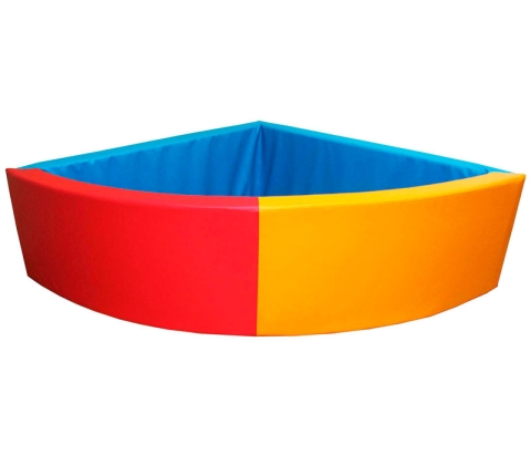 Угловой сухой бассейн красный/желтый/синий 200x200x50 см ДУ456