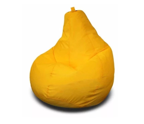 Детское кресло-мешок Груша, желтый, кожзам ЛА573