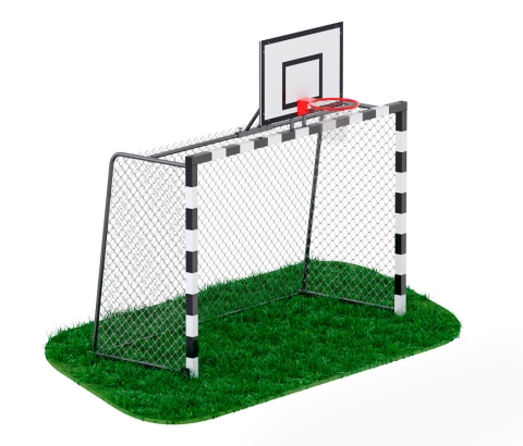 Ворота для минифутбола + стойка для баскетбола У80