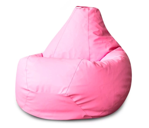 Кресло-мешок "Груша", цвет светло-розовый, винилискожа ЛА43