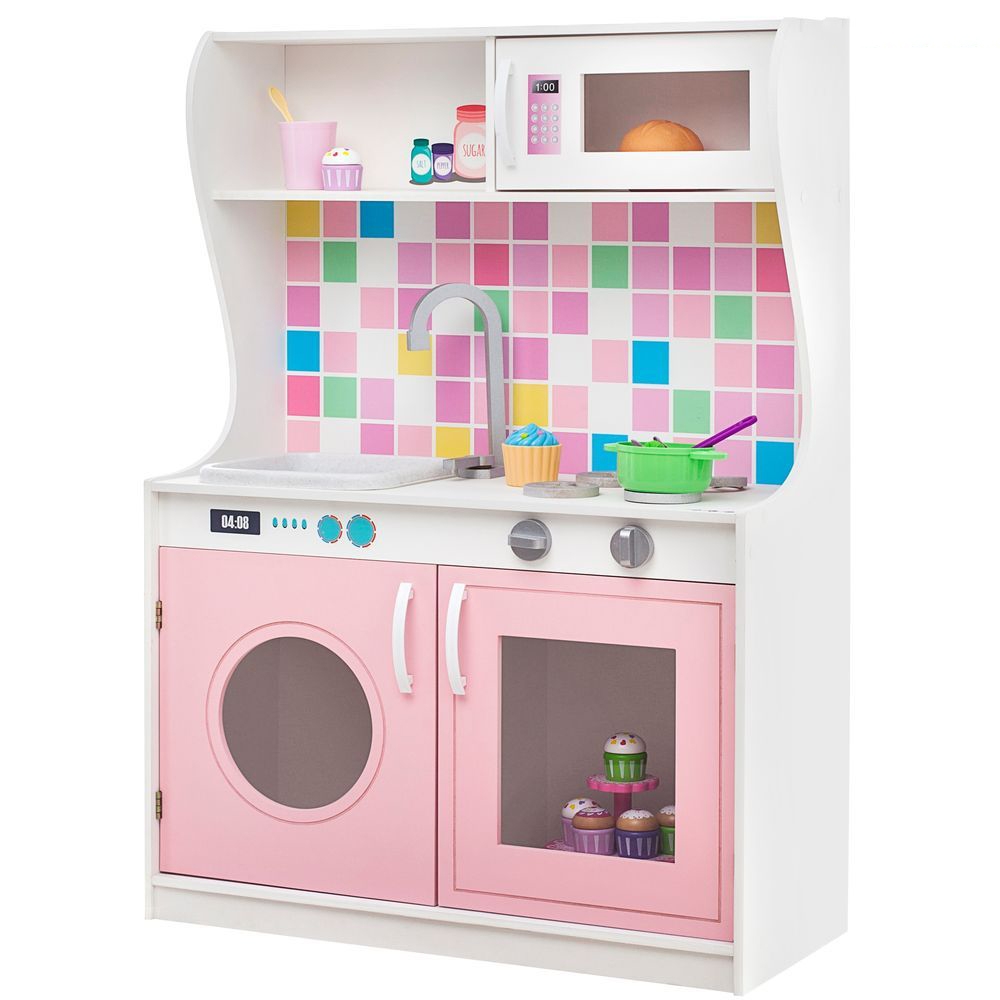 Игровая кухня, 2 секции, высота 102 см, светло-розовая PR-38